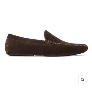 Peter Millar Brown Cashmere Lined Suede Loafers